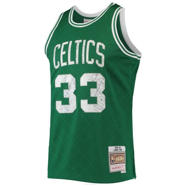NBA N40H5611 Boston Celtics Larry bird Kelly green hardwood classics 75η επέτειος φανέλα swingman με διαμάντια