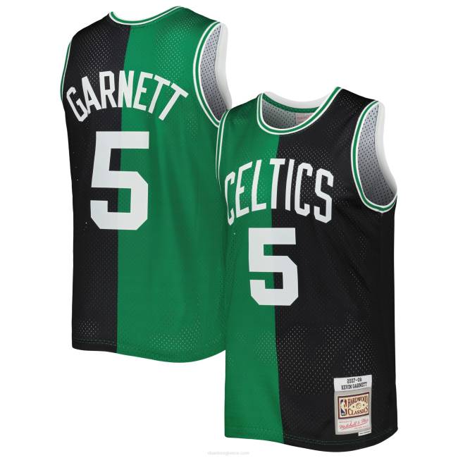 NBA N40H976 Boston Celtics kevin Garnett black/kelly green κλασικά σκληρό ξύλο split swingman jersey