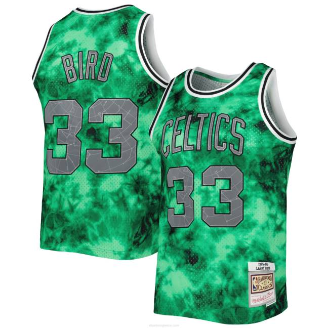 NBA N40H977 Boston Celtics Larry bird Mitchell & Nes Kelly Green galaxy swingman jersey