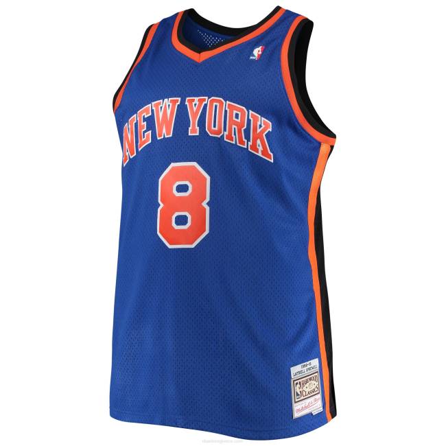 NBA N40H4471 New York Knicks Latrell Sprewell Mitchell & ness μπλε μεγάλη και ψηλή κλασική φανέλα από σκληρό ξύλο