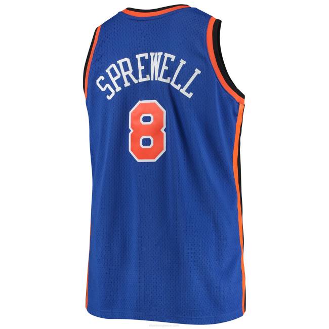 NBA N40H4471 New York Knicks Latrell Sprewell Mitchell & ness μπλε μεγάλη και ψηλή κλασική φανέλα από σκληρό ξύλο