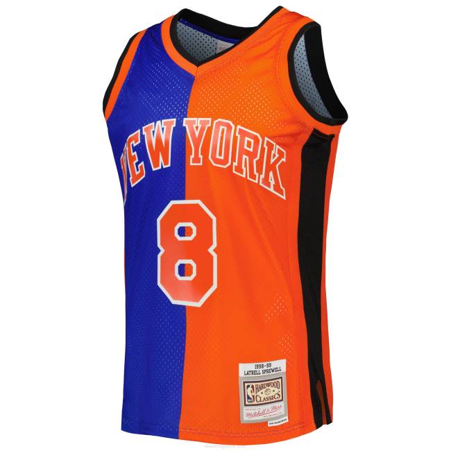 NBA N40H7304 New York Knicks Latrell Sprewell Mitchell & ness μπλε/πορτοκαλί κλασική φανέλα swingman από σκληρό ξύλο