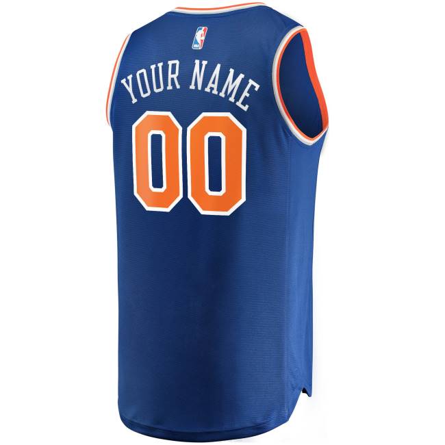 NBA N40H76 New york knicks blue fast break custom replica jersey