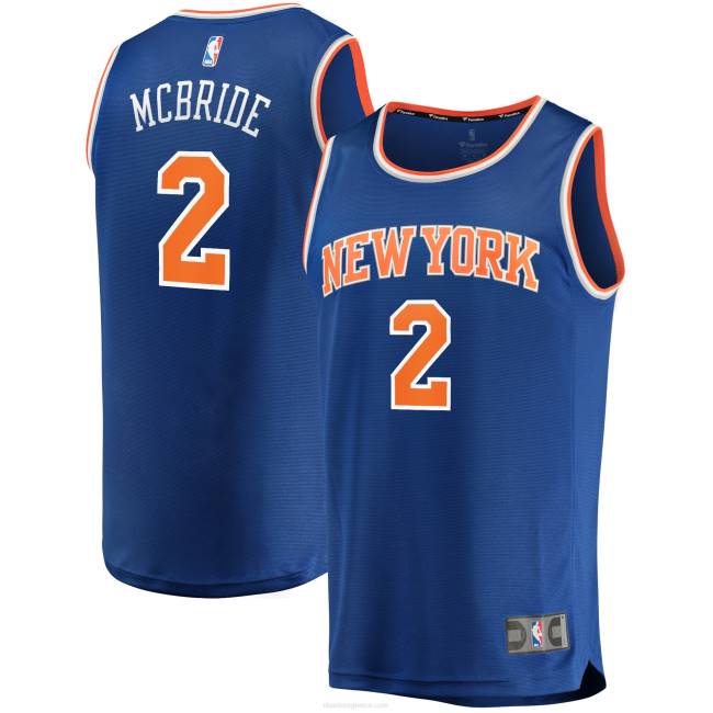 NBA N40H8228 New york knicks miles mcbride blue fast break replica jersey