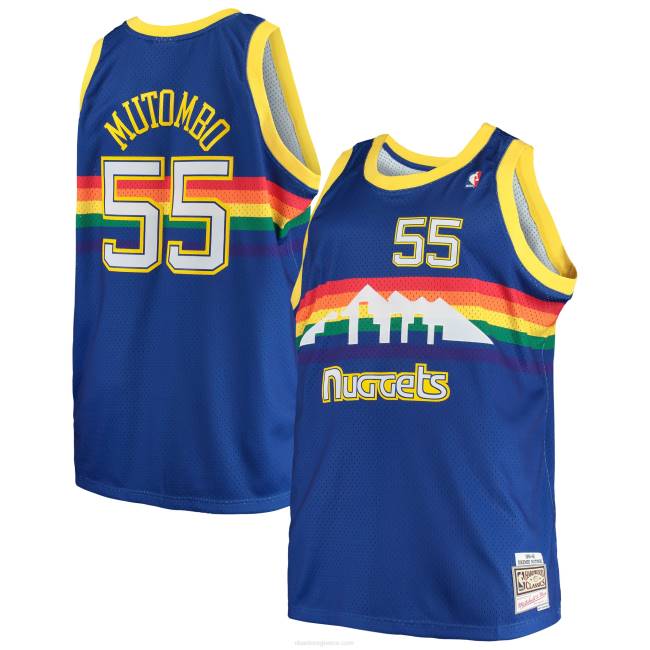 NBA N40H3186 Ντένβερ Νάγκετς Dikembe Mutombo Mitchell & ness royal μεγάλη και ψηλή κλασική φανέλα από σκληρό ξύλο