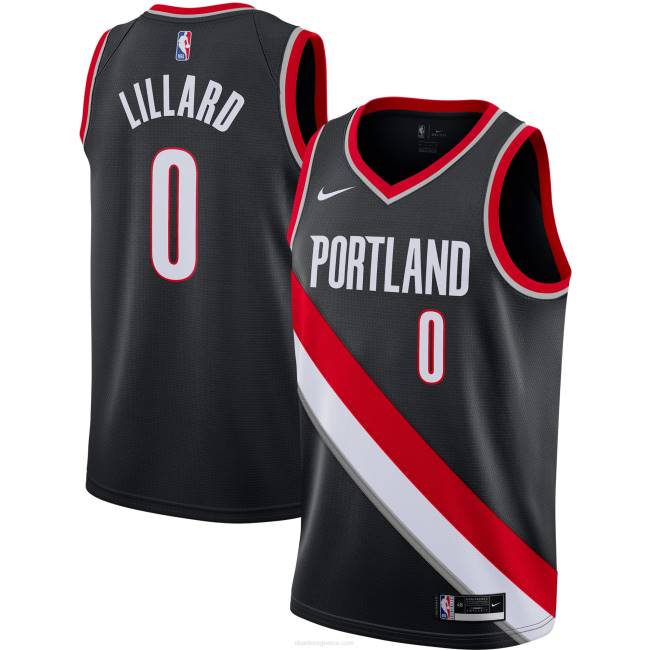 NBA N40H1711 Portland trail blazers damian lillard nike black swingman jersey