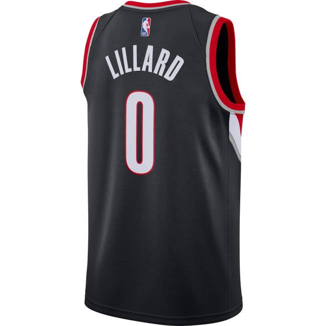 NBA N40H1711 Portland trail blazers damian lillard nike black swingman jersey