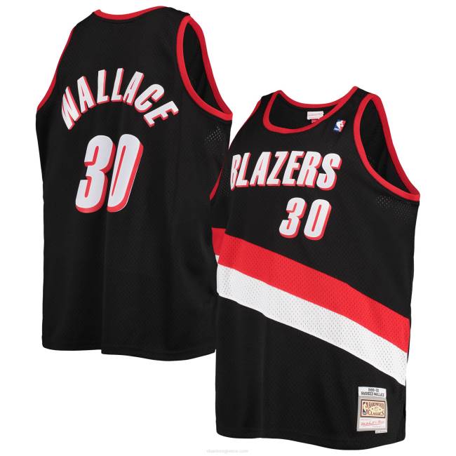 NBA N40H2031 Portland trail blazers Rasheed Wallace μαύρο μεγάλο & ψηλό κλασικό φανέλα swingman