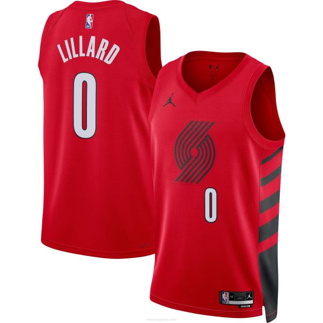 NBA N40H205 Portland trail blazers damian lillard jordan brand red swingman jersey
