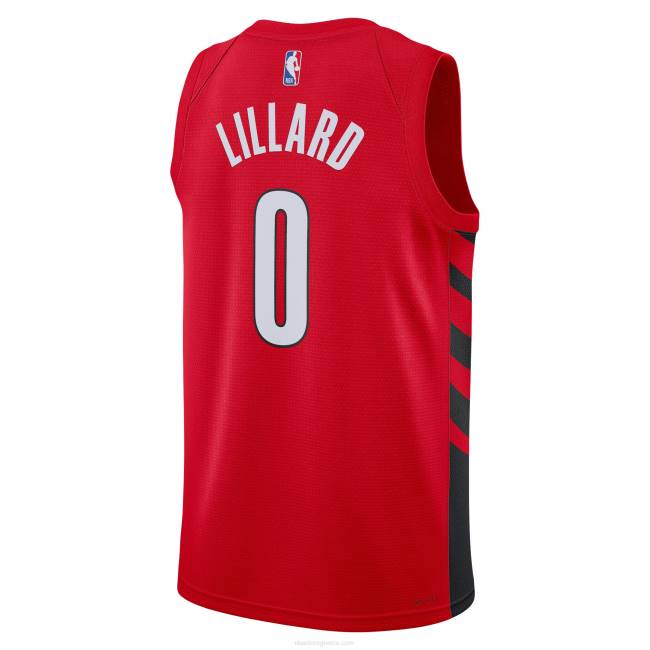 NBA N40H205 Portland trail blazers damian lillard jordan brand red swingman jersey