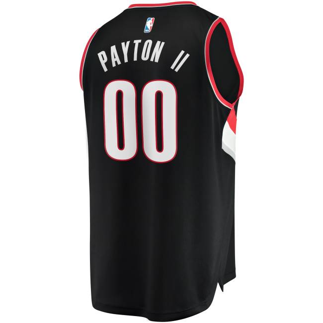 NBA N40H8733 Portland trail blazers gary Payton ii μαύρη φανέλα ρέπλικα fast break