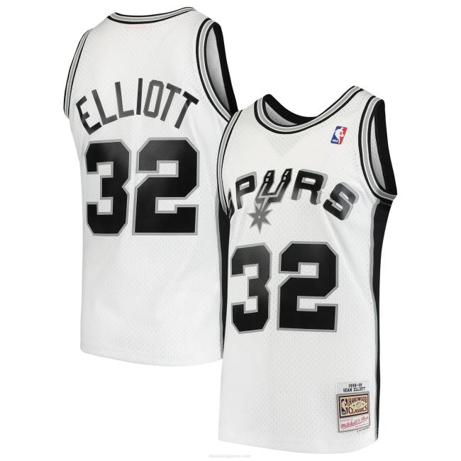 NBA N40H2762 Σαν Αντόνιο Σπερς Sean Elliott Mitchell & ness λευκό σκληρό ξύλο κλασική φανέλα swingman