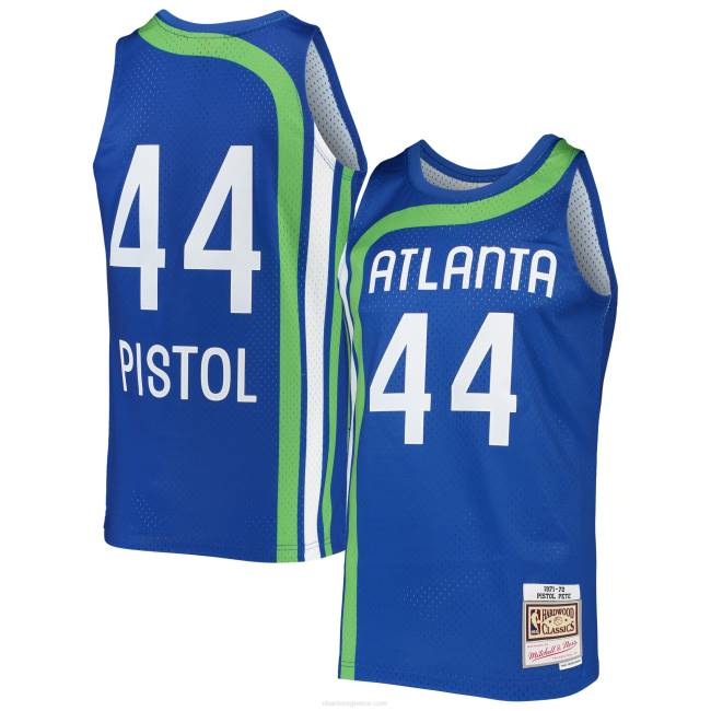 NBA N40H1243 Atlanta hawks Pete Maravich Mitchell & Nes blue hardwood classics jersey swingman