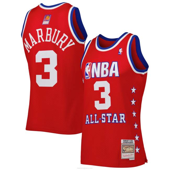 NBA N40H4794 γουέστερν συνέδριο Stephon Marbury Mitchell & ness red 2003 all star game swingman jersey