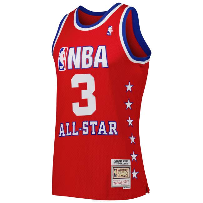 NBA N40H4794 γουέστερν συνέδριο Stephon Marbury Mitchell & ness red 2003 all star game swingman jersey