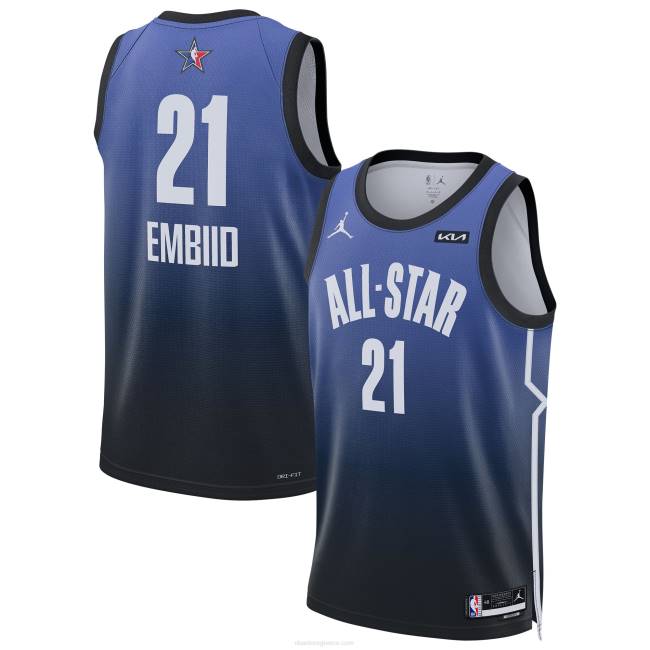 NBA N40H324 Τζόελ Έμπιντ Ιορδανία, μπλε all-star παιχνίδι φανέλα swingman