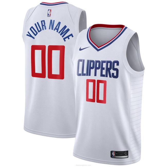 NBA N40H3191 la clippers nike white swingman custom jersey