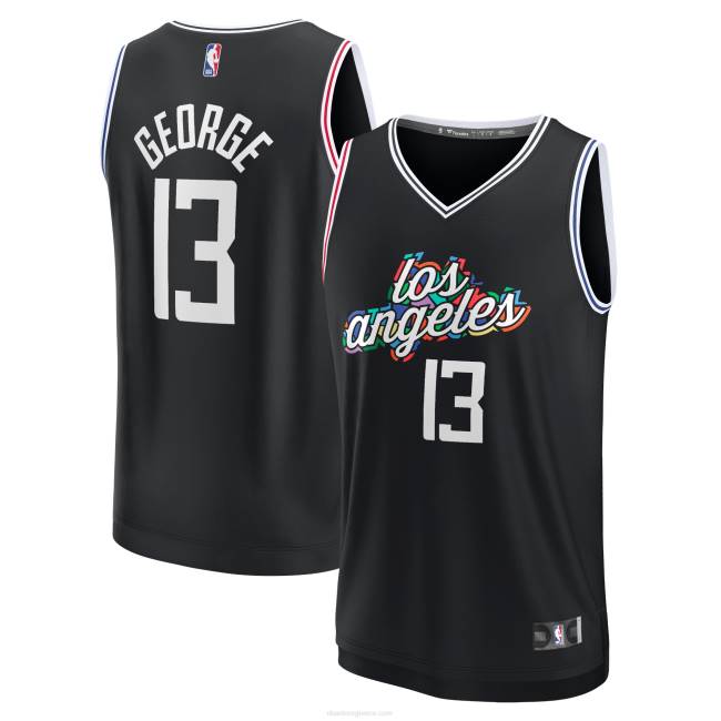 NBA N40H354 la Clippers Paul george black fastbreak φανέλα