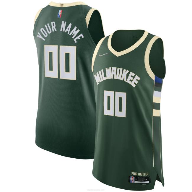 NBA N40H4866 milwaukee bucks nike hunter green diamond swingman αυθεντική προσαρμοσμένη φανέλα