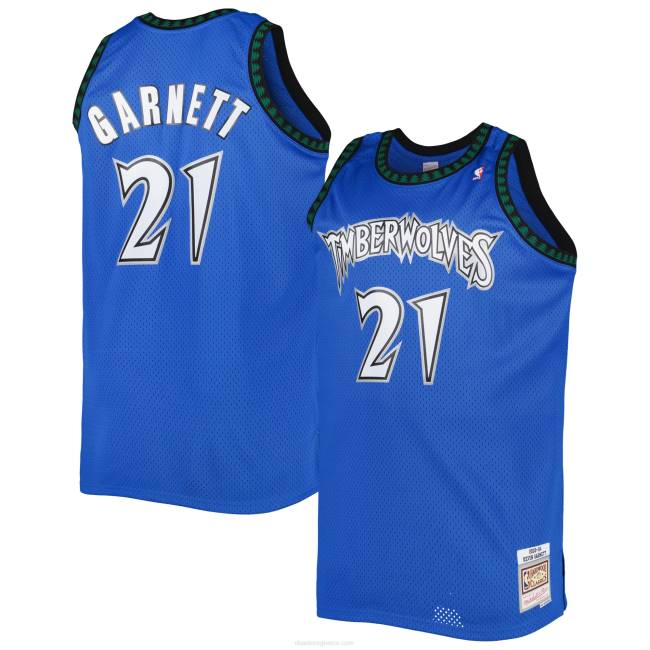NBA N40H2590 Μινεσότα Τίμπεργουλβς kevin Garnett blue μεγάλος και ψηλός κλασικός φανέλα swingman από σκληρό ξύλο