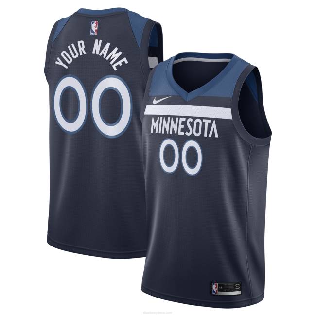 NBA N40H3501 Μινεσότα timberwolves nike navy swingman custom jersey