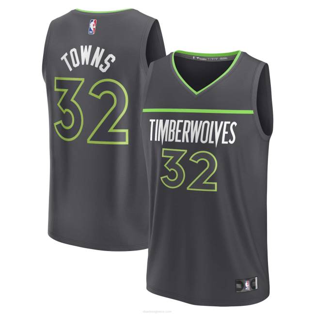 NBA N40H4477 Minnesota timberwolves karl-anthony towns ανθρακί fast break ρεπλίκα φανέλα