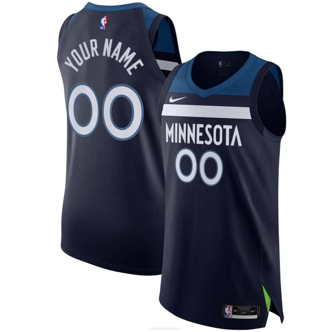 NBA N40H4830 Minnesota timberwolves nike navy αυθεντική προσαρμοσμένη φανέλα