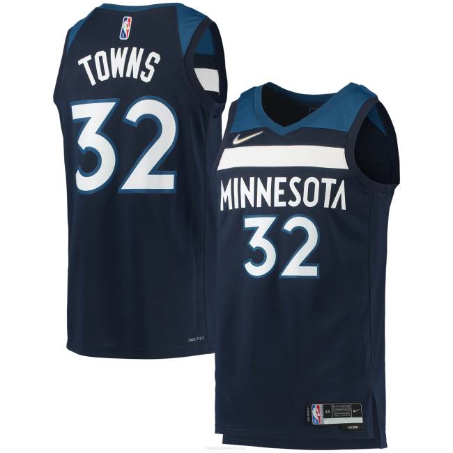 NBA N40H7502 Μινεσότα Τίμπεργουλβς Karl-Anthony towns Nike Navy Diamond swingman jersey