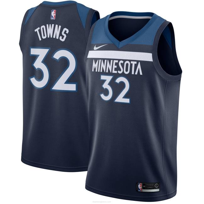 NBA N40H8146 Μινεσότα Τίμπεργουλβς Karl-Anthony towns φανέλα Nike Navy Swingman