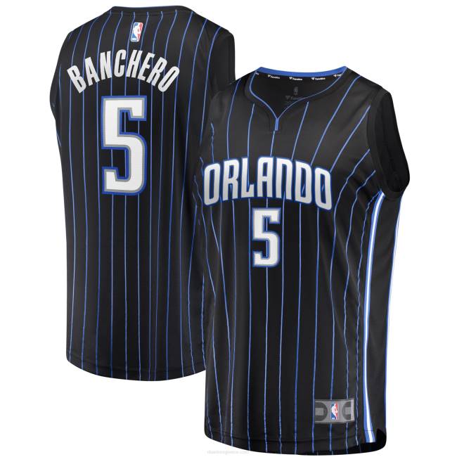 NBA N40H158 orlando magic paolo banchero μαύρο σχέδιο πρώτου γύρου διαλέξτε τη φανέλα παικτών με ρεπλίκα fast break