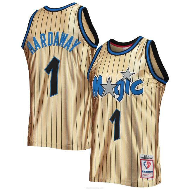 NBA N40H2011 Orlando magic penny hardaway gold 75η επέτειος 1993-94 κλασική φανέλα swingman από σκληρό ξύλο