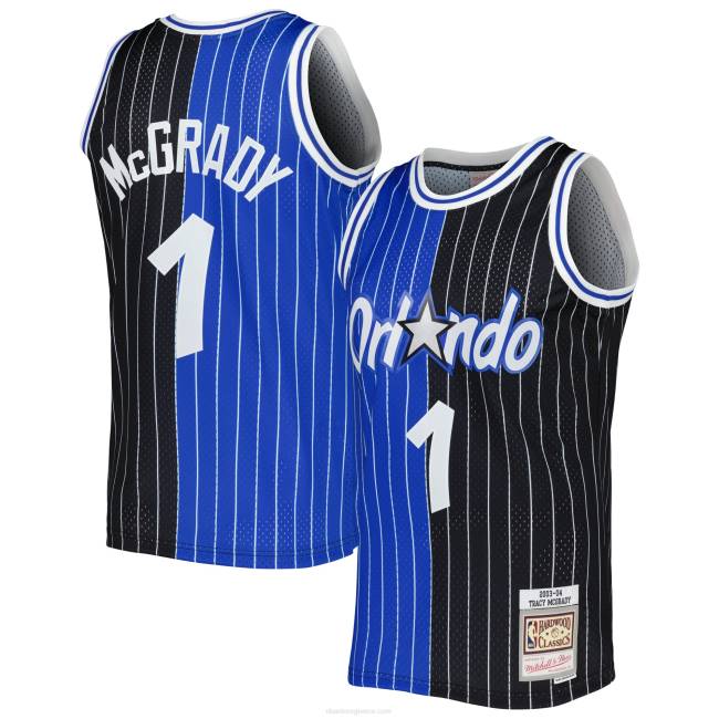 NBA N40H2534 Orlando magic tracy mcgrady μπλε/μαύρο σκληρό ξύλο κλασική φανέλα swingman