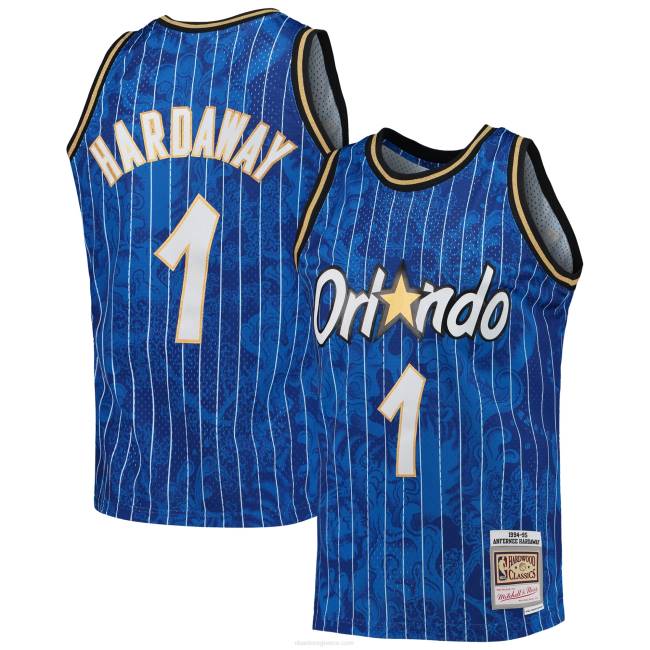 NBA N40H5151 Orlando magic penny hardaway Mitchell & ness μπλε σκληρό ξύλο κλασικά σεληνιακά πρωτοχρονιάτικα φανέλα swingman