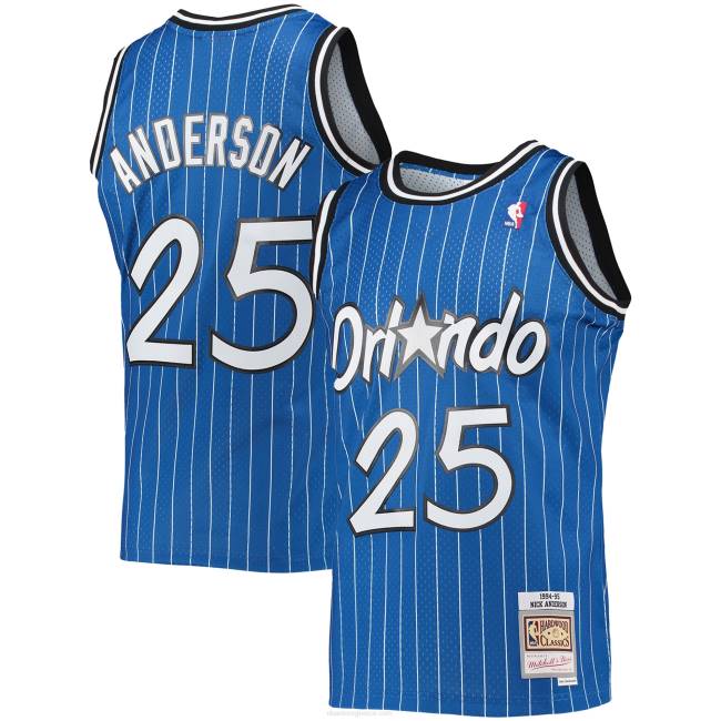 NBA N40H685 Orlando magic nick anderson mitchell & ness μπλε σκληρό ξύλο κλασική φανέλα swingman