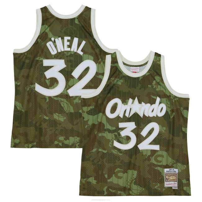 NBA N40H7997 Orlando Magic Shaquille O\'neal Mitchell & ness camo κλασικά φάντασμα τζέρσεϊ swingman