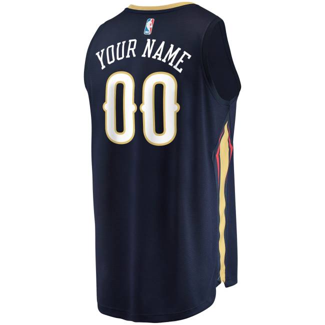 NBA N40H3719 New Orleans Pelicans Navy fast break custom replica jersey