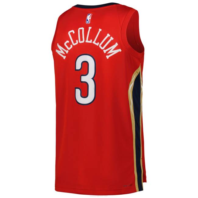 NBA N40H5043 New Orleans Pelicans cj mccollum jordan brand red jersey swingman