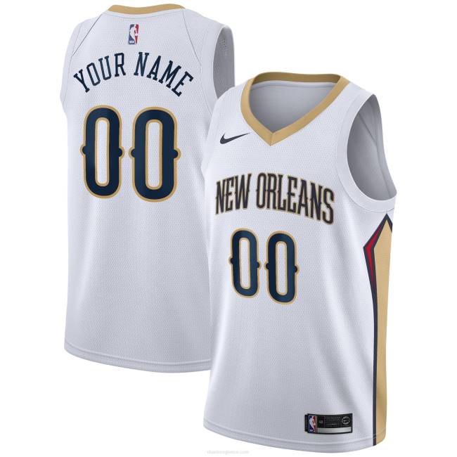 NBA N40H7645 Προσαρμοσμένη φανέλα New Orleans Pelicans Nike White Swingman