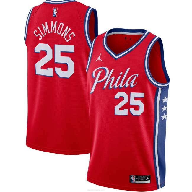NBA N40H10561 philadelphia 76ers ben simmons jordan brand red swingman jersey