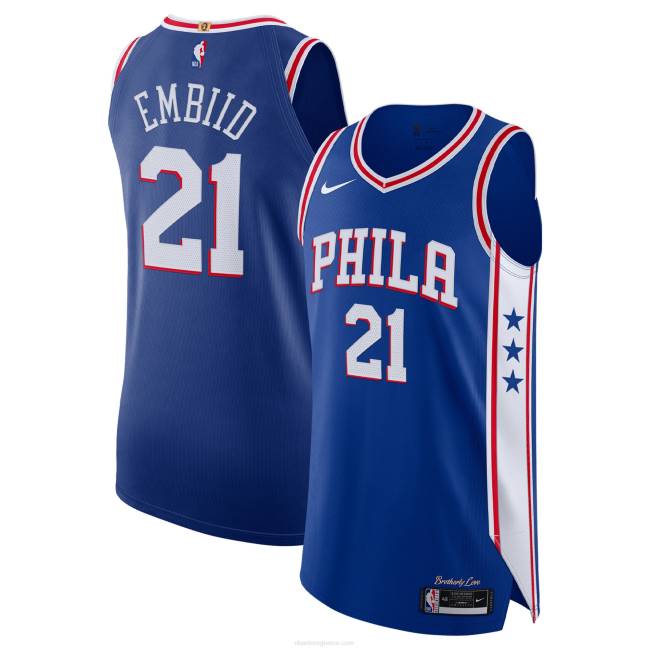 NBA N40H126 philadelphia 76ers joel embiid nike royal αυθεντική φανέλα παικτών