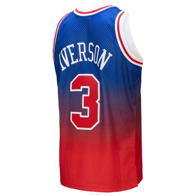 NBA N40H1508 philadelphia 76ers allen iverson red/royal hardwood classics fadeaway φανέλα παίκτη swingman