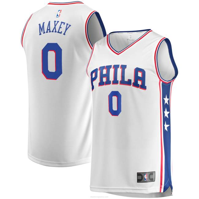 NBA N40H1749 philadelphia 76ers ελαστική φανέλα maxey white fast break ρεπλίκα