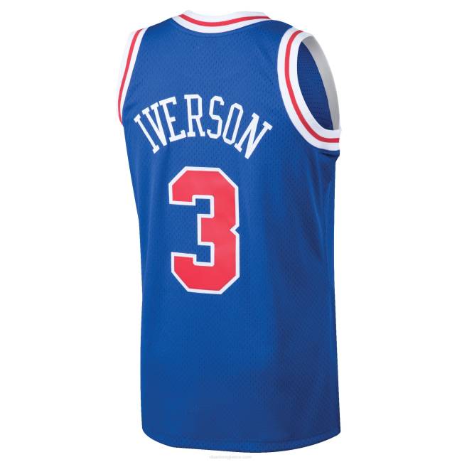 NBA N40H2052 philadelphia 76ers allen iverson mitchell & ness royal hardwood classics jersey swingman