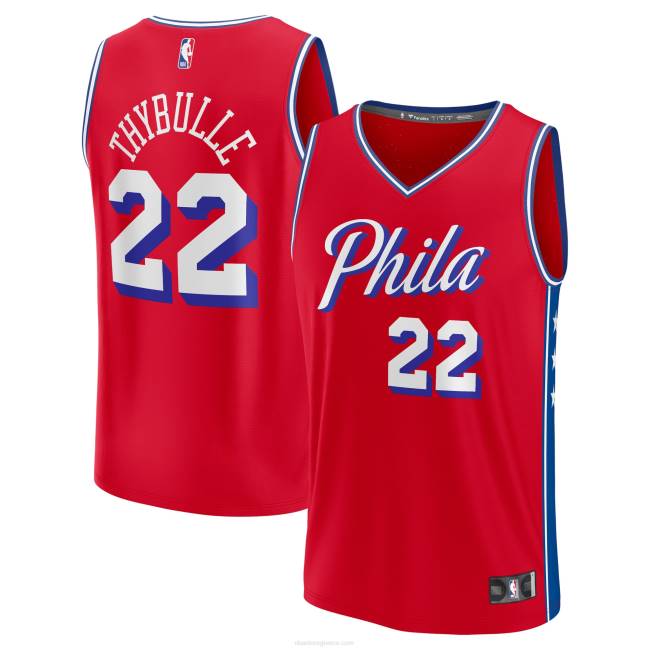 NBA N40H4355 philadelphia 76ers matisse thybulle red fast break ρεπλίκα φανέλα