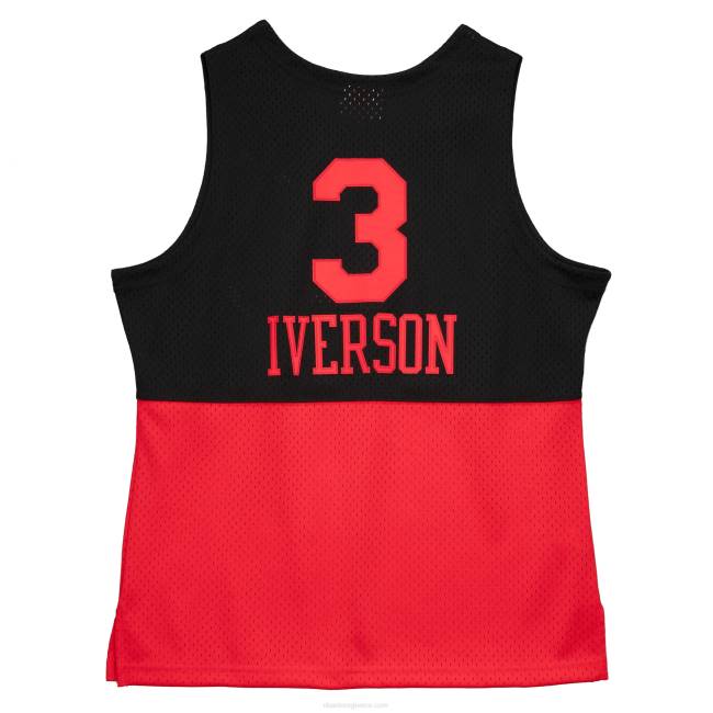 NBA N40H5265 philadelphia 76ers allen iverson black hardwood classics reload 2.0 swingman jersey