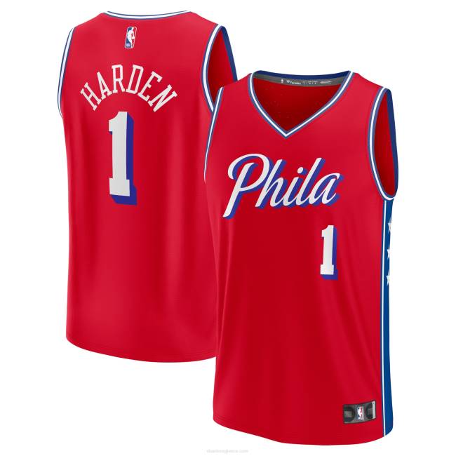 NBA N40H537 philadelphia 76ers James σκληραίνει κόκκινο fast break ρεπλίκα φανέλα παίκτη
