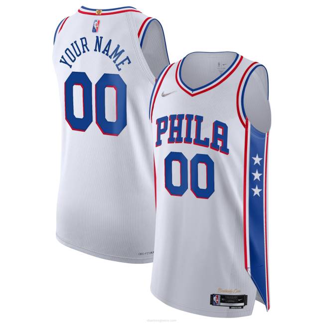 NBA N40H7766 philadelphia 76ers nike white diamond αυθεντική προσαρμοσμένη φανέλα