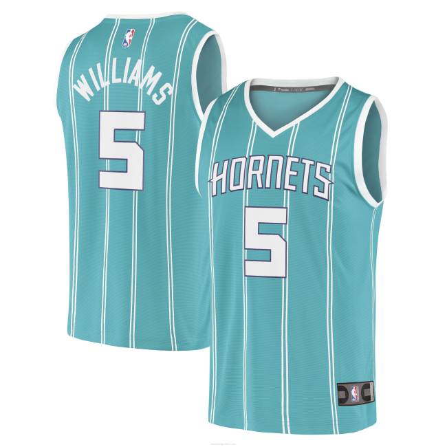 NBA N40H1298 Charlotte Hornets Mark Wiliams teal draft πρώτος γύρος διάλεξε τη φανέλα παικτών με ρεπλίκα fast break