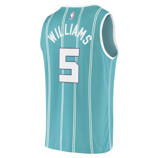 NBA N40H1298 Charlotte Hornets Mark Wiliams teal draft πρώτος γύρος διάλεξε τη φανέλα παικτών με ρεπλίκα fast break