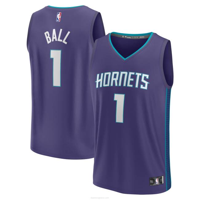 NBA N40H267 charlotte hornets lamelo μπάλα μωβ fast break ρεπλίκα φανέλα